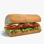 3d Sub Sandwich Half Model