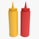 3d Mustard and Ketchup