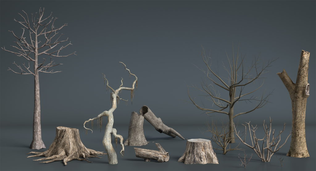 3d Dead Plants and Trees