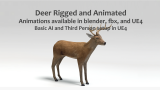 Animated Game Deer – UE4 and Blender