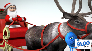 3d Santa and Reindeer Model