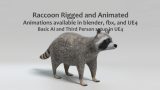 Animated Game Raccoon –  UE4 and Blender